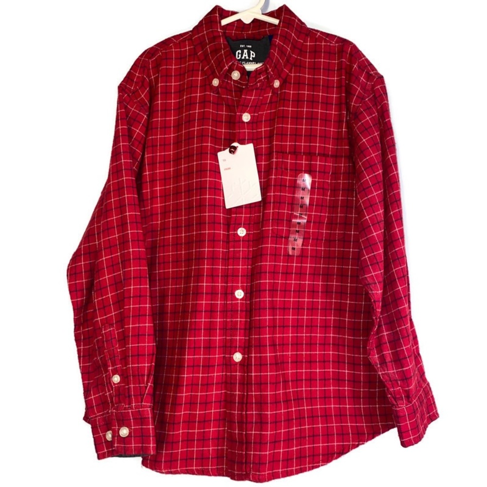 Gap Flannel Button Down Shirt (Boy's M 7-8)